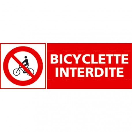 Panneau bicyclette interdite