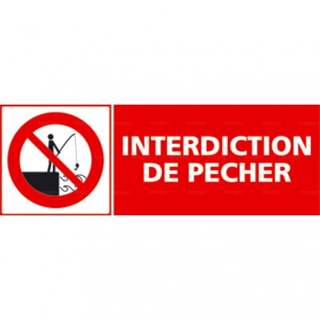 Panneau interdiction de pêcher