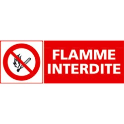 Panneau flamme interdite