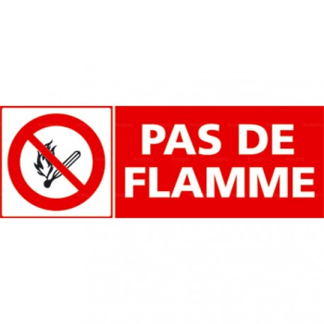 Panneau pas de flamme