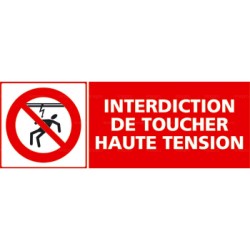 Panneau interdiction de toucher haute tension 1