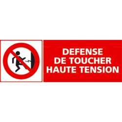 Panneau défense de toucher haute tension 2