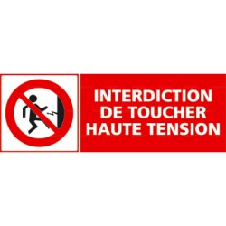 Panneau interdiction de toucher haute tension 2