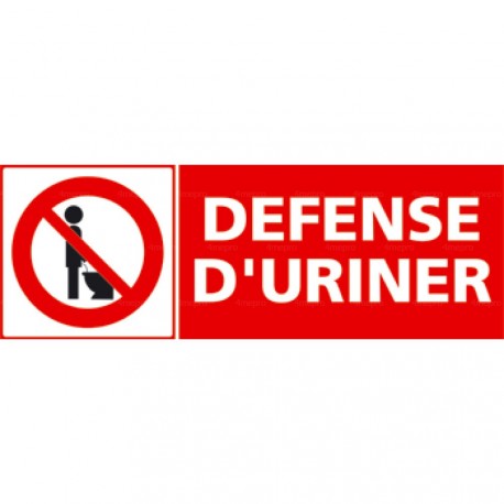 Panneau défense d'uriner