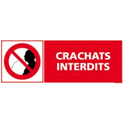 Panneau crachats interdits