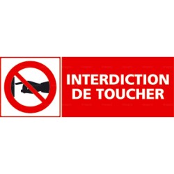 Panneau rectangulaire interdiction de toucher 2