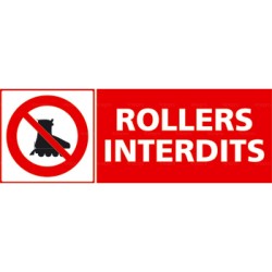 Panneau rollers interdits