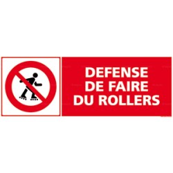 Panneau défense de faire du roller