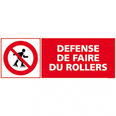 Panneau défense de faire du roller