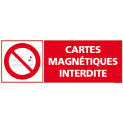 Panneau cartes magnétiques interdites