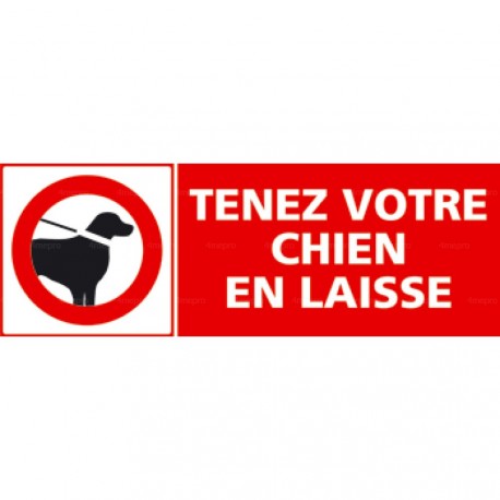 Panneau tenez votre chien en laisse 2