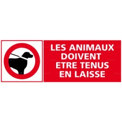 Panneaux Chien tenu en laisse - PVC A4