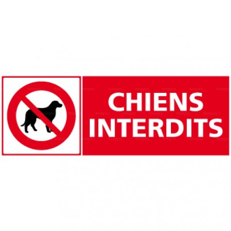 Panneau chiens interdits