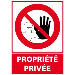 Panneau vertical propriété privée