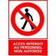 Panneau vertical accès interdit au personnel non autorisé
