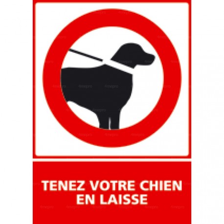 Panneau Chien En Laisse