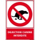 Panneau vertical déjection canine interdite