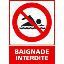Panneau vertical baignade interdite 1