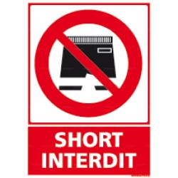 Panneau vertical short interdit