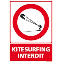 Panneau vertical kitesurfing interdit 3