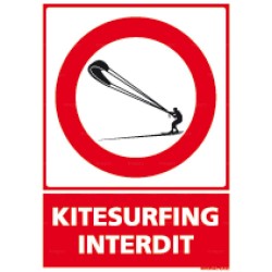 Panneau vertical kitesurfing interdit 
