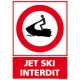 Panneau vertical jet ski interdit