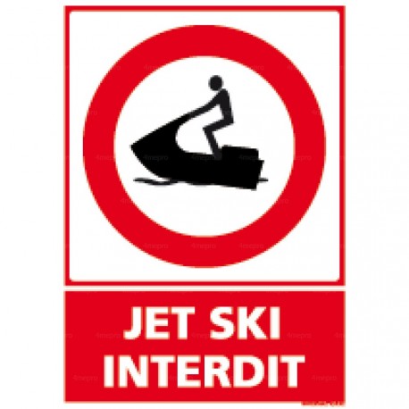 Panneau vertical jet ski interdit