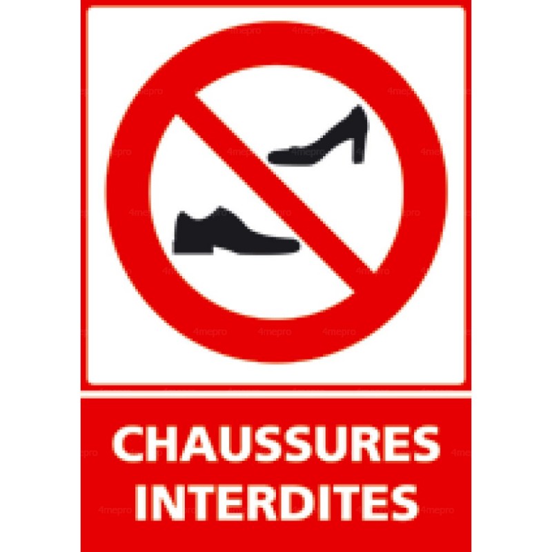 Panneau Chaussures Interdites Panneau D Interdiction Chaussures Panneau Chaussures Interdites Panneau D Interdiction Chaussures