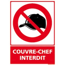 Panneau vertical couvre-chef interdit