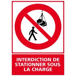 Panneau vertical Interdiction de stationner sous la charge