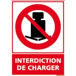 Panneau vertical Interdiction de charger