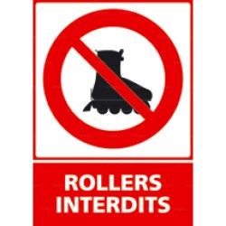 Panneau vertical Rollers interdits 2