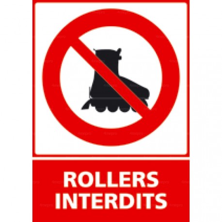 Panneau vertical Rollers interdits 2