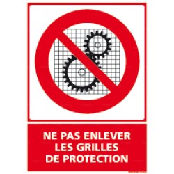 Panneau vertical Ne pas enlever les grilles de protection 1