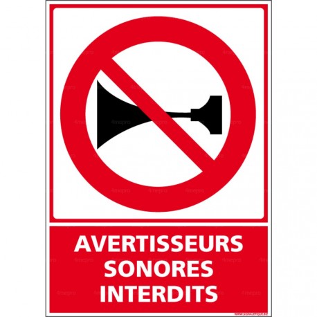 Panneau vertical Avertisseurs sonores interdits