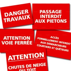 Panneau rectangulaire Danger travaux 1