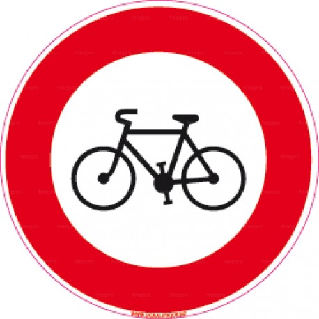 Panneau rond Interdit aux vélos 1