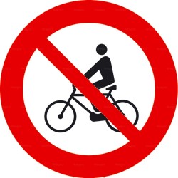 Panneau rond Interdit aux vélos 3