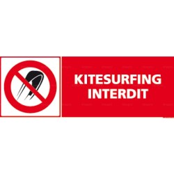 Panneau rectangulaire Kitesurfing interdit 1