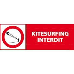 Panneau rectangulaire Kitesurfing interdit 2