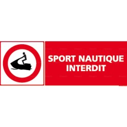 Panneau rectangulaire Sport nautique interdit