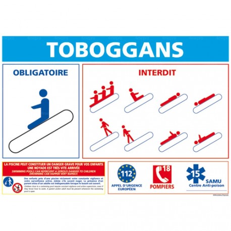 Panneau rectangulaire Toboggans