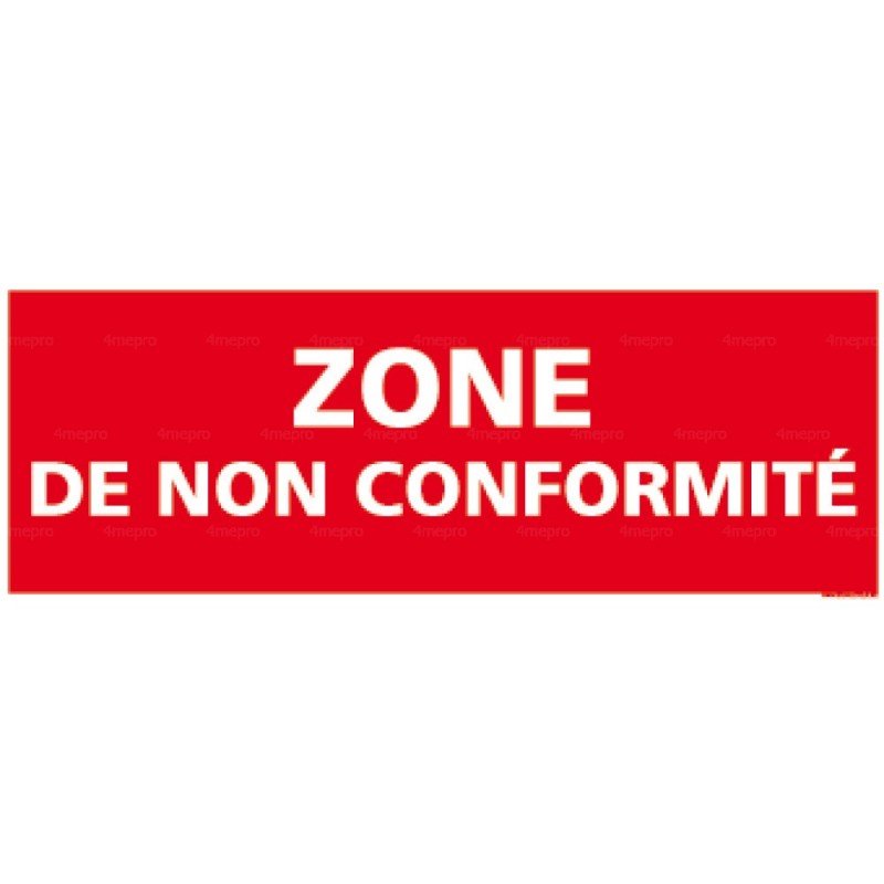 Panneau Zone de non conformité