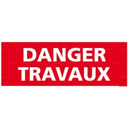 Panneau rectangulaire Danger travaux 2