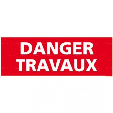 Panneau rectangulaire Danger travaux 2