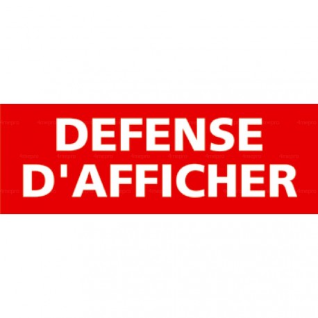 Panneau rectangulaire Défense afficher