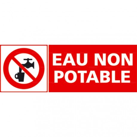 Panneau rectangulaire Eau non potable 1