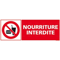 Panneau rectangulaire Nourriture interdite