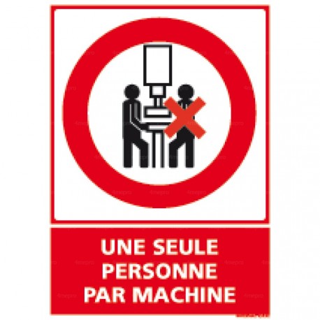 Panneau rectangulaire Une seule personne par machine