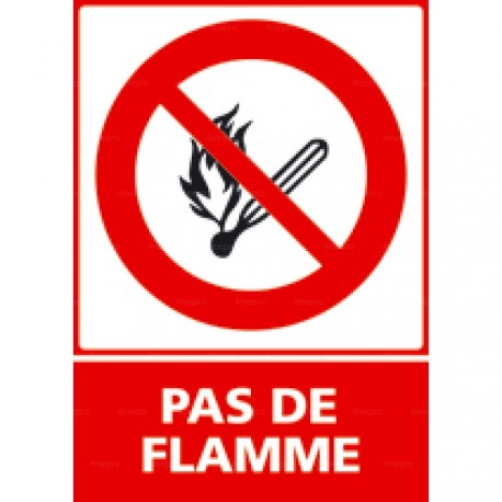 Panneau rectangulaire Pas de flamme